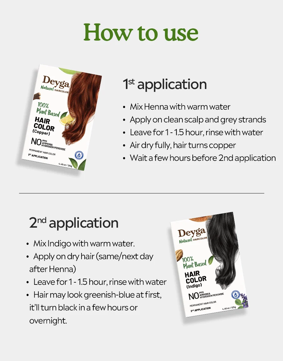 Deyga 100% Plant Based Hair Color - Black - Image 9