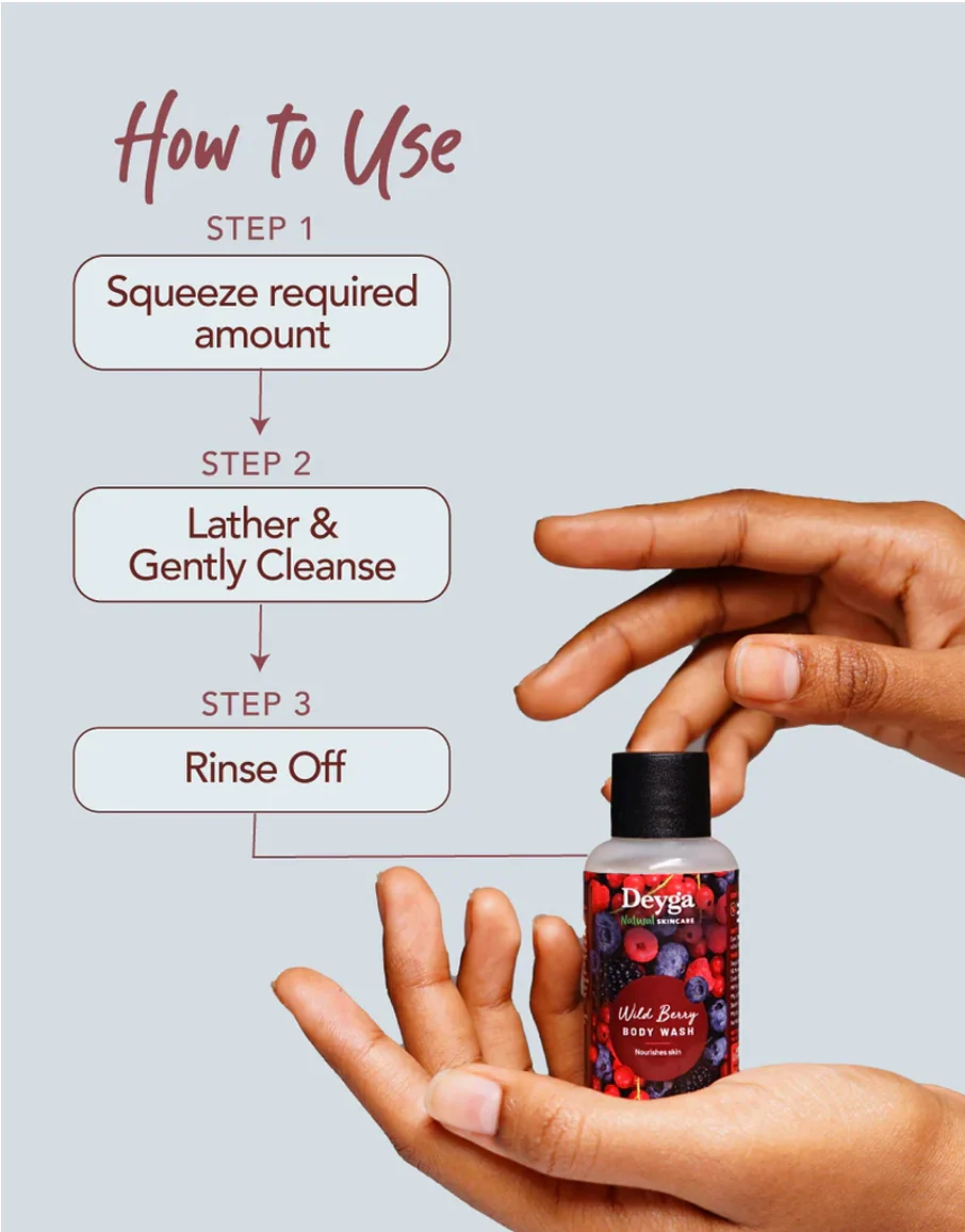 Wild Berry Body Wash - 50ml - Image 5